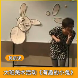 大班美术活动《有趣的小兔》优质课视频