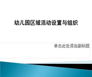 幼儿园区域活动设置与组织PPT课件下载